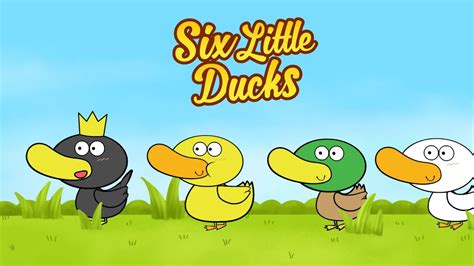 Six Little Ducks Little Duck Song With Lyrics Nursery Rhymes For