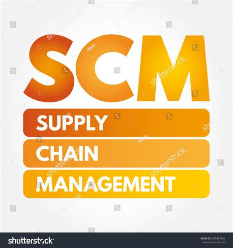 Scm Supply Chain Management Acronym Business Stock Vector Royalty Free
