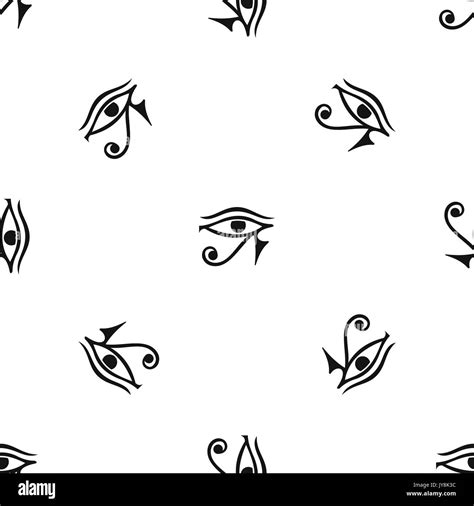 Eye Of Horus Egypt Deity Pattern Seamless Black Stock Vector Image And Art Alamy