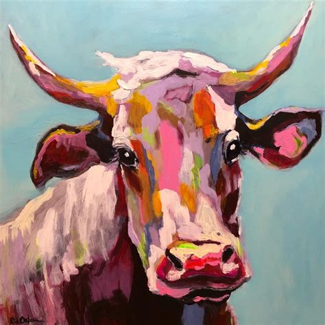 Exploring The Art Of Colorful Cow Painting Paint Colors