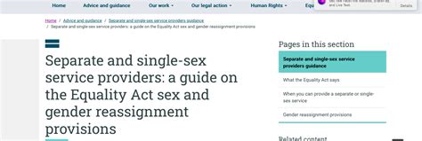 Wpuk Ehrc Guidance On Single Sex Exceptions Woman S Place Uk