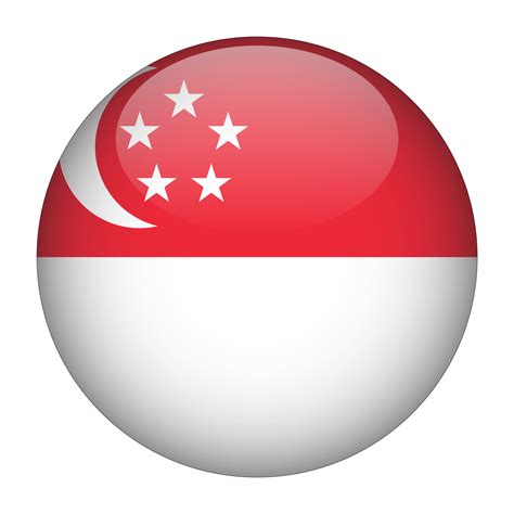 Singapore 3d Rounded Flag With Transparent Background 15126611 Png