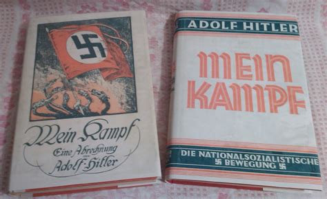 germanmilitariaww2: MEIN KAMPF 1925 & 1927 BY ADOLF HITLER FIRST EDITIONS THIRD REICH PRICE $5999