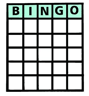 Bingo Card Clipart