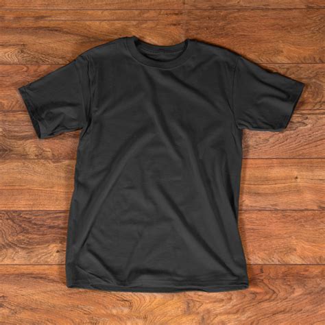 Men's blank black shirt template. Black T-shirt Mockup - Masa Design