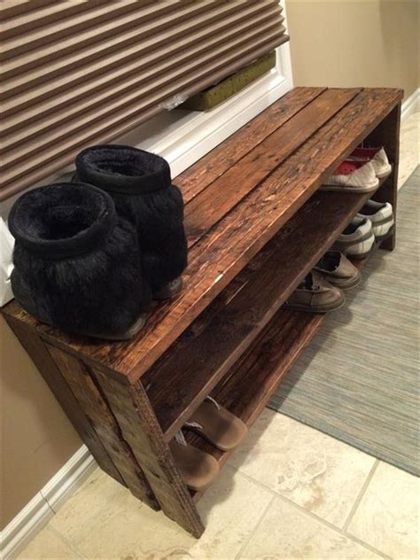 Keep your firewood dry and ready for use. Awesome Wooden Pallet Ideas for Shoes Racks | Recycled ...