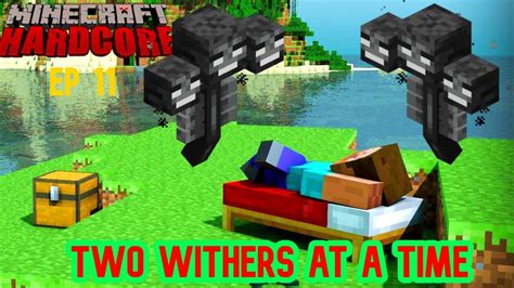 I Defeated Two Withers At A Time In Hardcore Minecraft Ep 11 Youtube