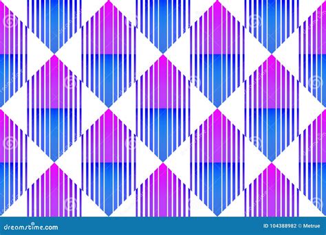 Seamless Pattern With Striped Diamonds Stock Vector Illustration Of