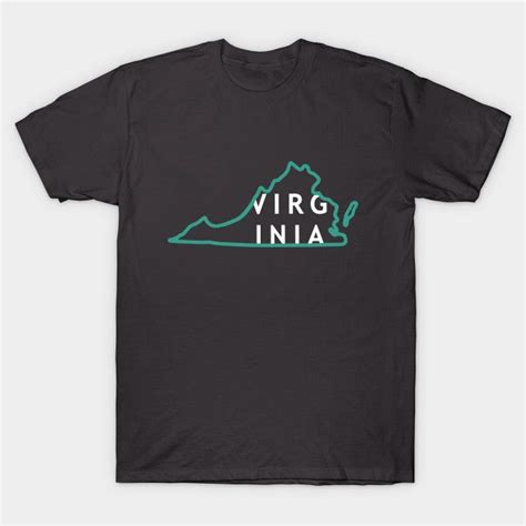 Virginia State Outline Virginia T Shirt Teepublic State Outline