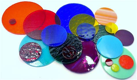 60 Precut Stained Glass Circles Assorted Glass Circles 1 Inch