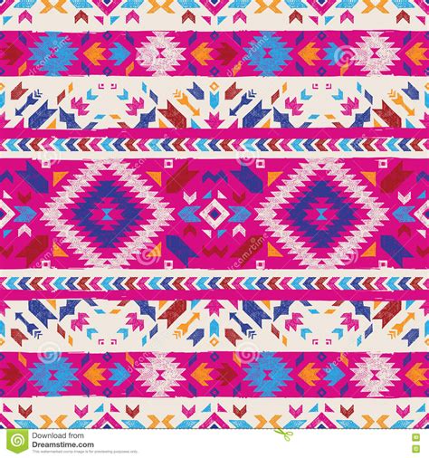 Hand Drawn Tribal Seamless Pattern Stock Vector Illustration Of