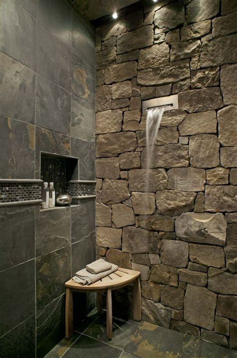 Earth Multi Color Slate Gauged Tile Rustic Bathrooms Dream Bathrooms