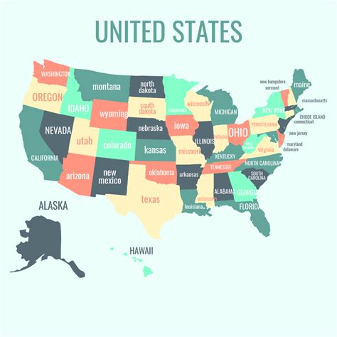 United States Map With States Names Printable Printable Maps Online