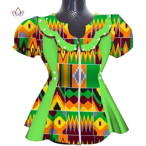Dashiki African Print Tops Shirt For Women Africa Modern Style Bazin