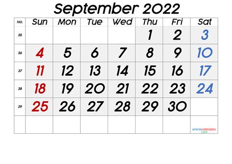 Free Printable September 2022 Calendar Premium