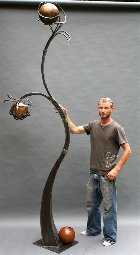 Large Abstract Forged Steel Sculpture For Candc Golden Harvest Steel