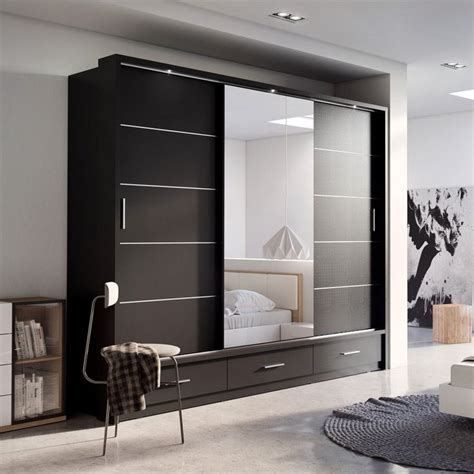 You can complement fiber panels with a wooden cupboard and get the best of both. Arti 1 - 3 Sliding Door Wardrobe 250cm | Wardrobe design ...