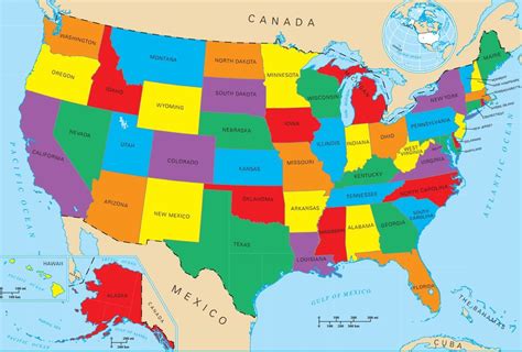 Us Maps With States For Kids