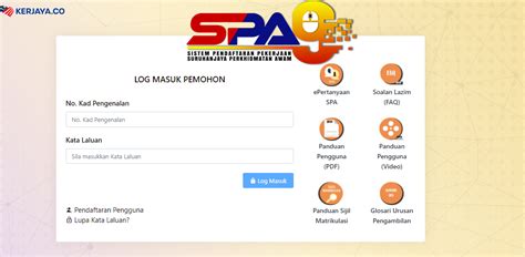 Anda ingin menjawat jawatan di sektor kerajaan? SPA9 Login : Sistem Pendaftaran Pekerjaan Dalam ...