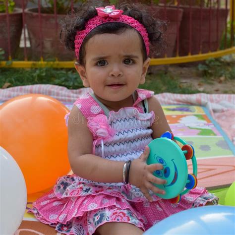 Image Of Sweet Baby Girl In A Wreath Closeup Portrait Of Cute 12