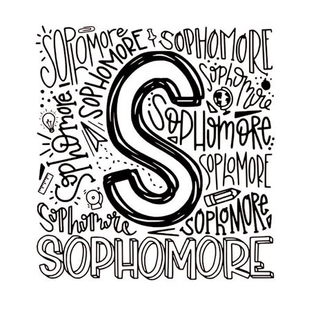 Sophomore Word Collage Svg And Png Etsy Sophomore Word Collage