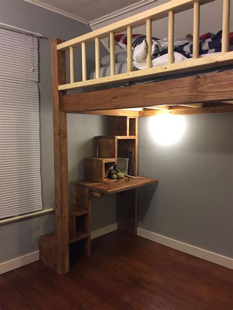 Diy Loft Bed With Storage Stairs Datainspire