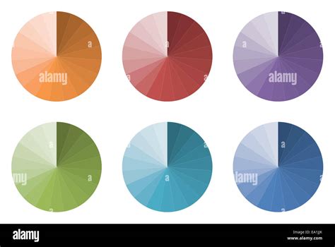 Set Of Color Wheels Stock Photo Alamy