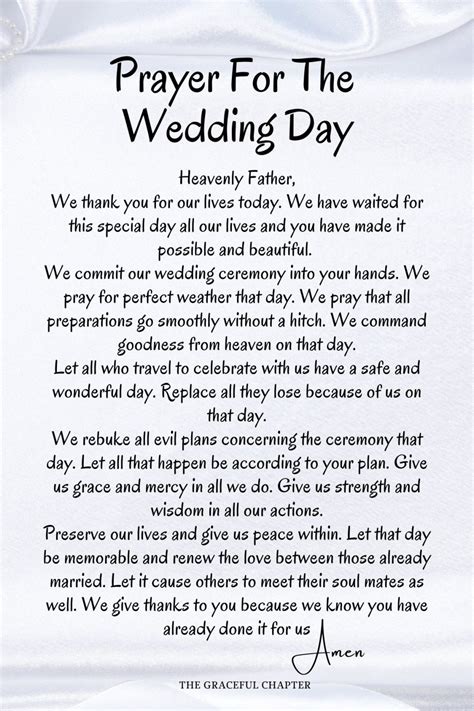 6 Prayers For Wedding The Graceful Chapter