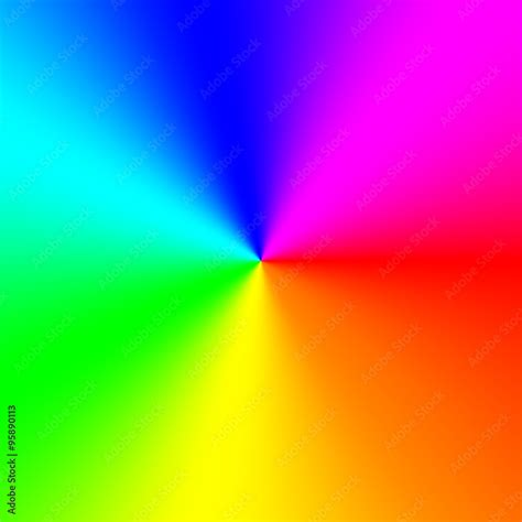 Colorful Radial Gradient Background Made Of Rainbow Spectral Colors