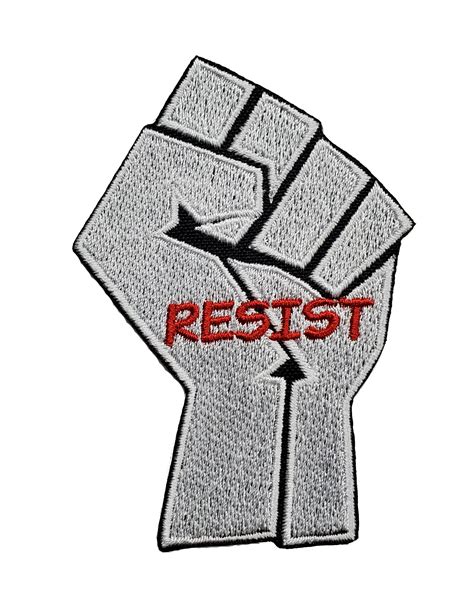Black Lives Matter Fist Resist Embroidered Sewiron On Patch 225 X 3