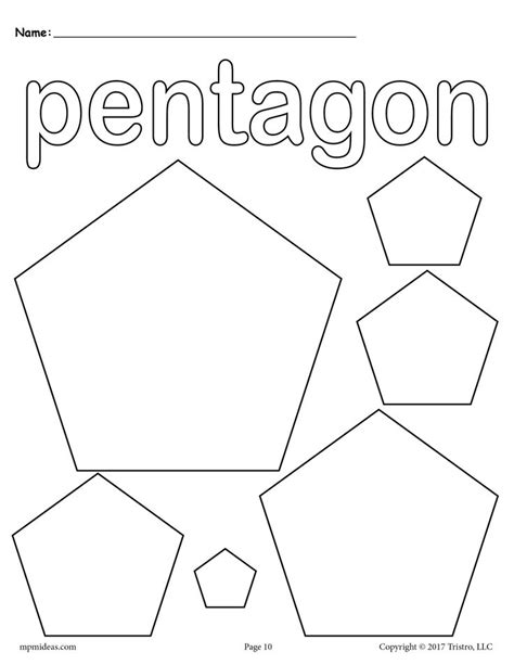 Pentagons Coloring Page Shape Coloring Pages Alphabet Coloring Pages