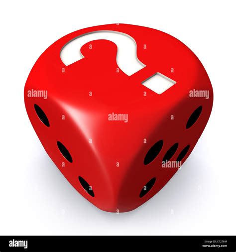 Red Question Mark Dice On White Background Stock Photo Alamy