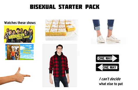 bisexual starter pack r bisexual