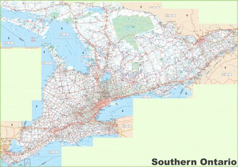 Large Detailed Map Of Southern Ontario Printable Map Of Ontario