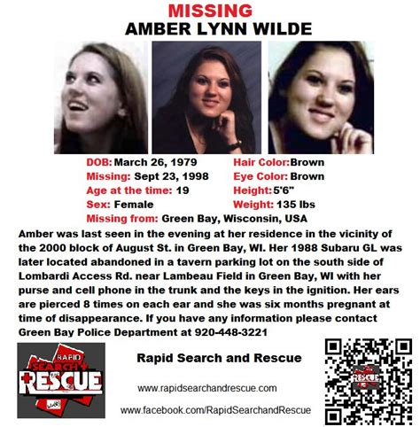 Amber Wilde Has Wisconsin Missing Persons Advocacy Inc