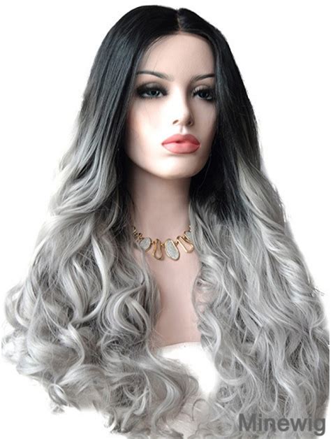 22 Ombre2 Tone Long Without Bangs Wavy Durable Lace Wigs