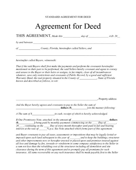 2022 Contract For Deed Form Fillable Printable Pdf Forms Handypdf 42900