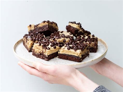 The Healthful Model Chocolate Chip Cookie Dough Brownie Bars