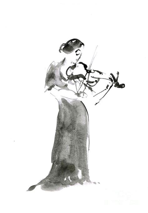 Violin Player Drawing By Miko Bejerano Fine Art America