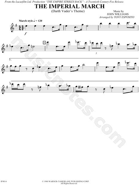 Sheet music super mario bros theme flute trumpet the. "The Imperial March" from 'Star Wars' Sheet Music in G Major - Download & Print - SKU: MN0016786