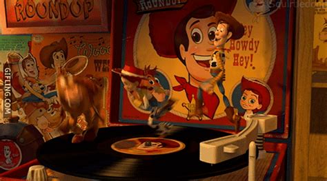 Toy Story Running On A Record Player Vinyl  Animations Record