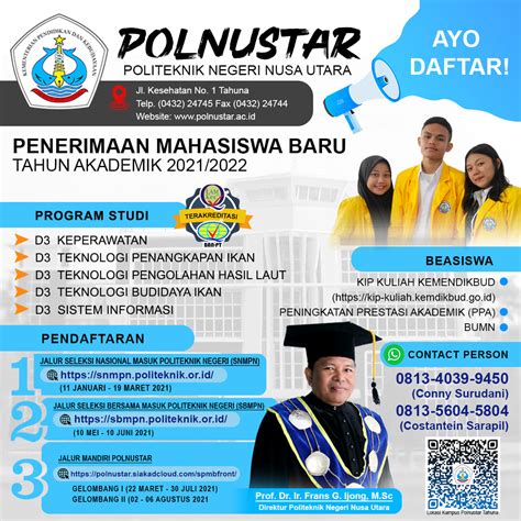 Brosur Penerimaan Mahasiswa Baru Tahun 2021 2022 POLNUSTAR