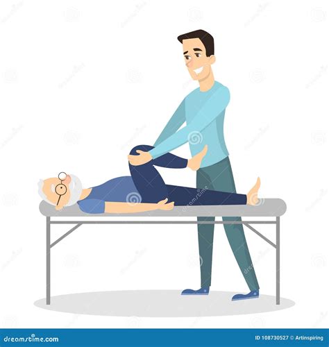 Massage Therapy With Man Cartoon Vector 108730527