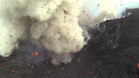 Watch A Volcano Eruption Up Close As Filmed By A Drone