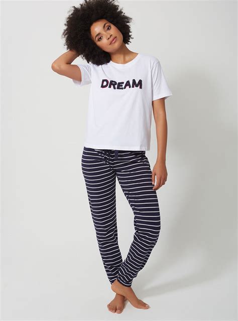 Dream Stripe Pyjama Set Boux Avenue