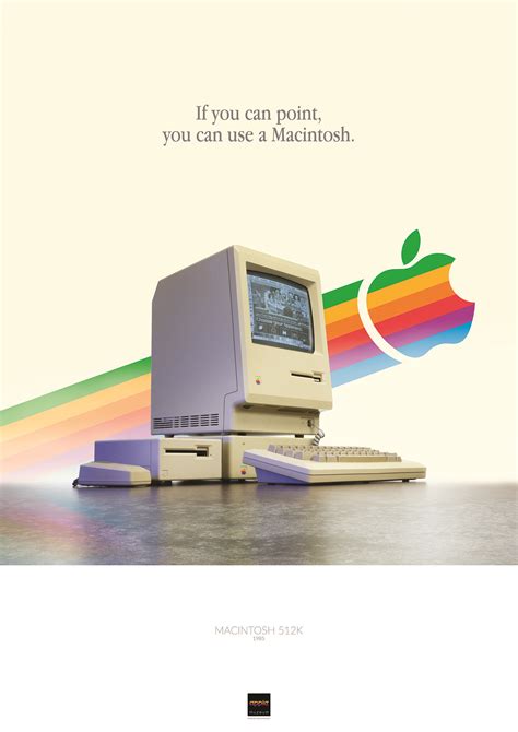 Macintosh 512k Poster Vintage Graphic Design Apple Macintosh