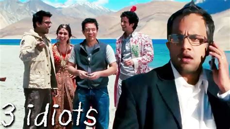 Aamir khan, madhavan, mona singh. फुन्सुक वांगडू | Climax Scene Of 3 Idiots | Aamir Khan ...