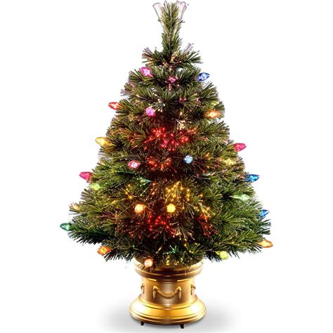 National Tree Pre Lit 48 Fiber Optic Artificial Christmas Tree With