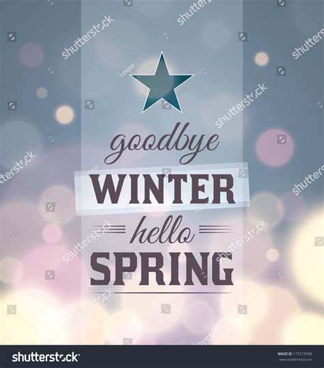 Goodbye Winter Hello Spring Esp 10 Cmyk Stock Vector Royalty Free