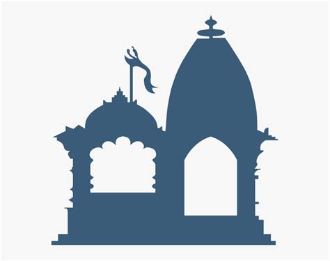 Mandir Silhouette Clipart Png Download Hindu Temple Transparent